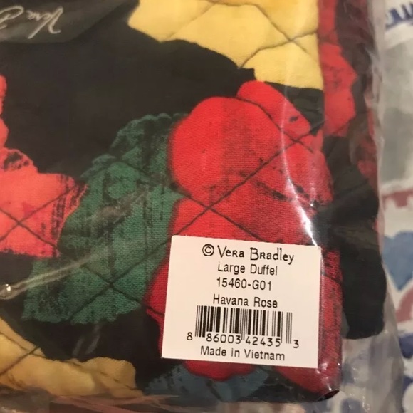 Vera Bradley Large Duffel Travel Bag - Havana Rose - Picture 6 of 8